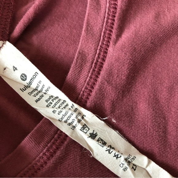 Lululemon To The Point Asymmetrical Long Sleeve Shirt in Misty Merlot Size 4 - Picture 6 of 10